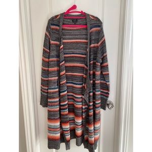Torrid full length cardigan multi coloured